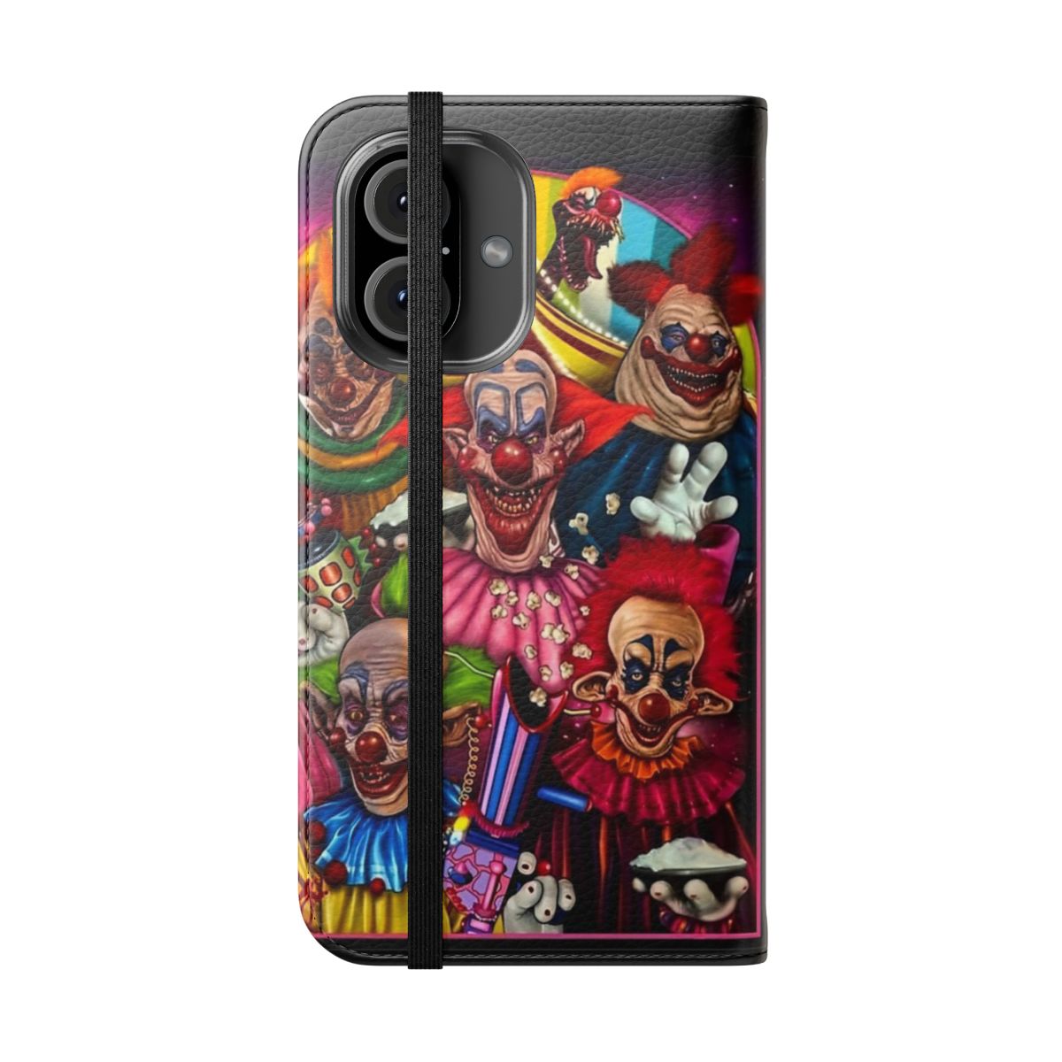 Killer Klowns from Outer Space inspired flip cover phone case - Folded Front