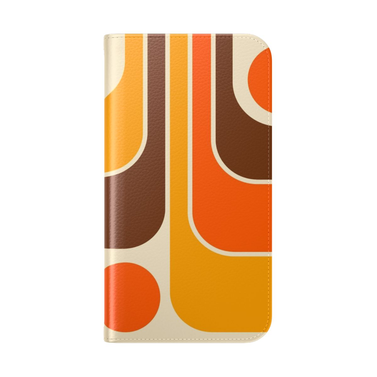 Retro geometric design phone case with mid century modern inspired pattern - Folded Back