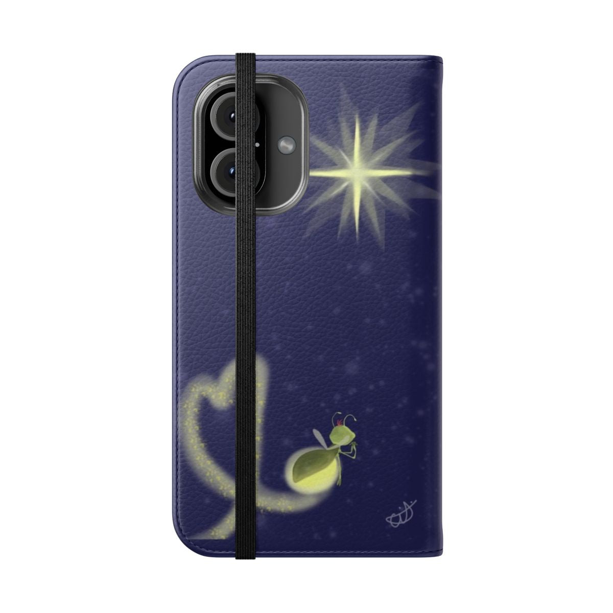 Enchanting Fairytale Flip Cover Phone Case featuring beloved characters Tiana, Evangeline, and Ray - Folded Front