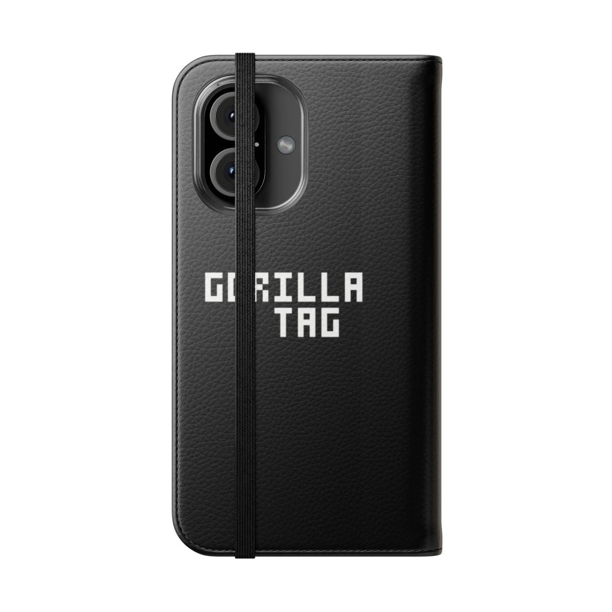 Gorilla Tag-themed phone case with a flip cover design - Folded Front