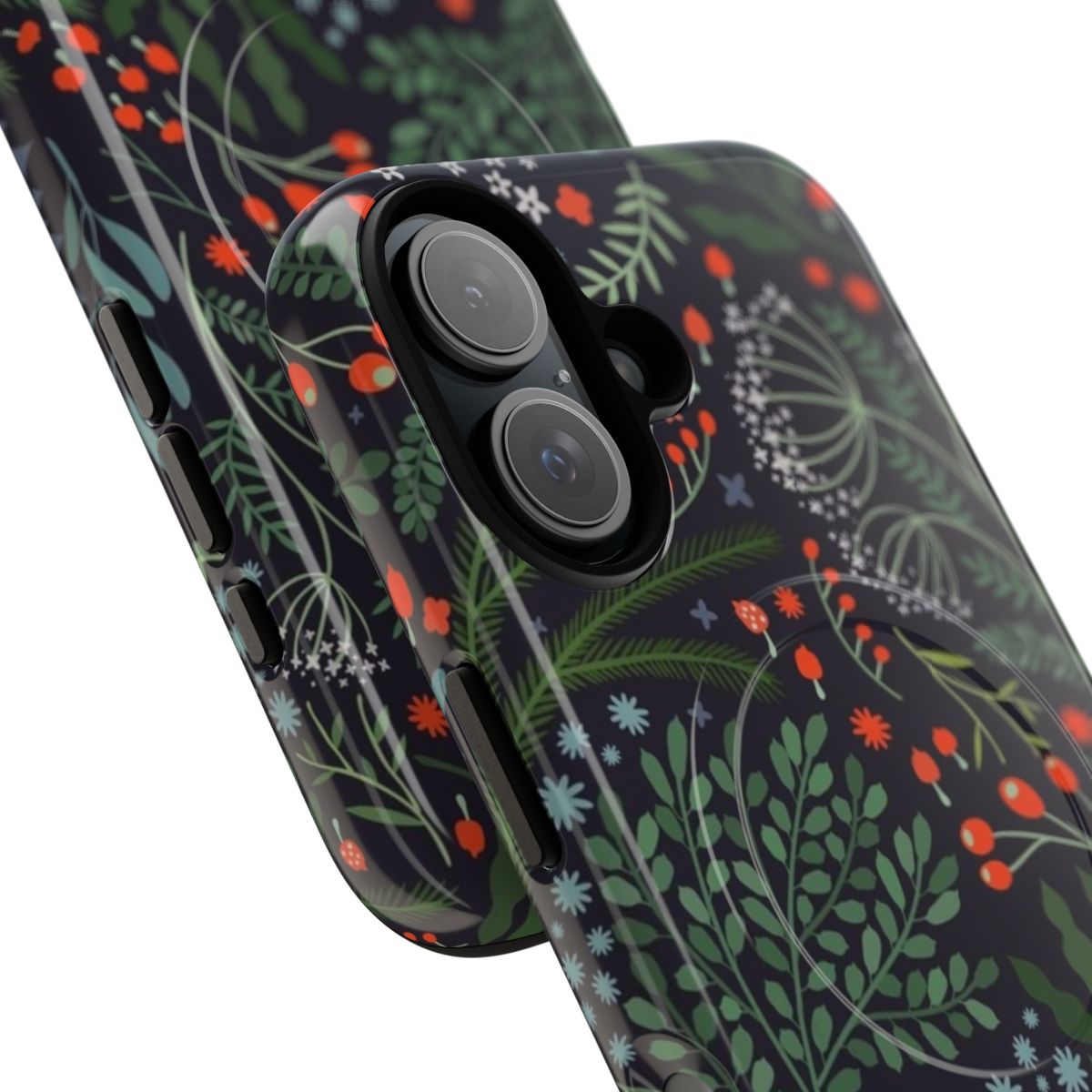 Stunning night floral pattern on a durable and protective phone case - Detail