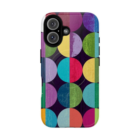 Sleek geometric moon phone case with modern abstract pattern