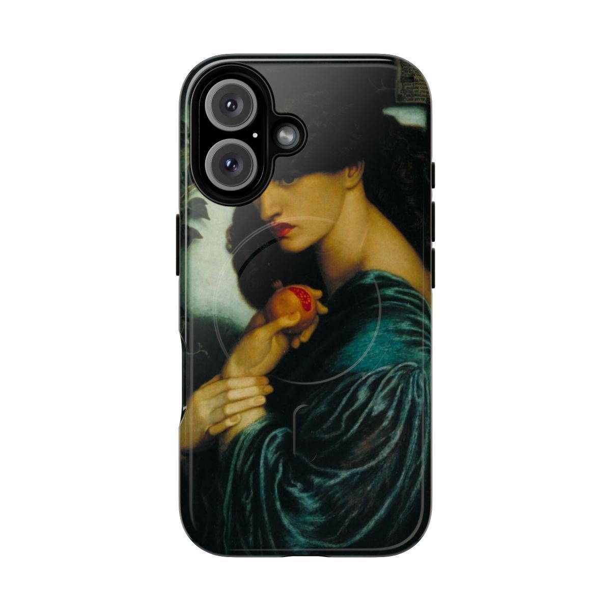 Elegant phone case featuring Dante Gabriel Rossetti's painting "Proserpine" - a captivating work of Greek mythology art.