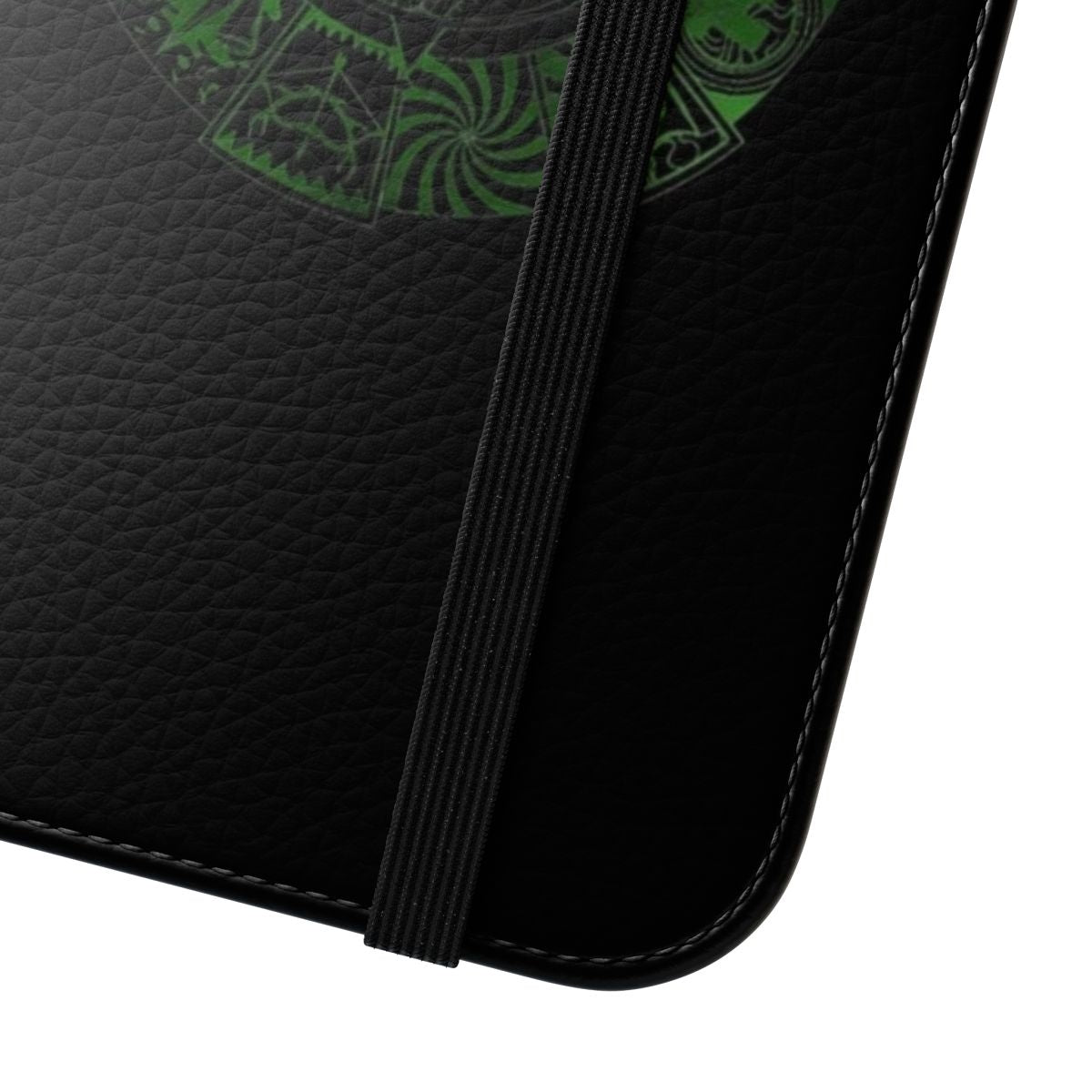 Wheel flip phone case with a distinctive wheel pattern design - Close Up