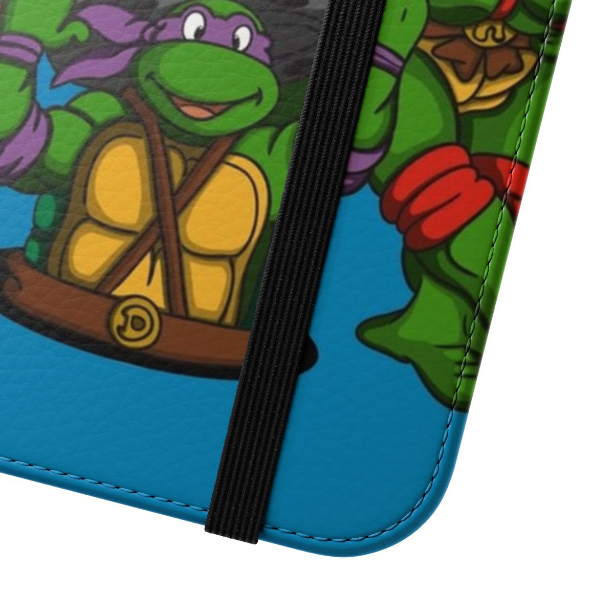 Retro-styled phone case cover with Ninja Turtles characters - Close Up