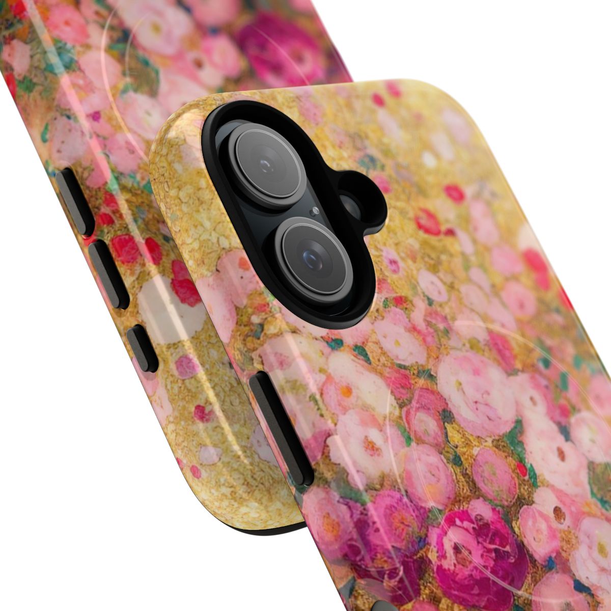 Vintage floral phone case with designs inspired by the iconic artwork of Gustav Klimt - Detail