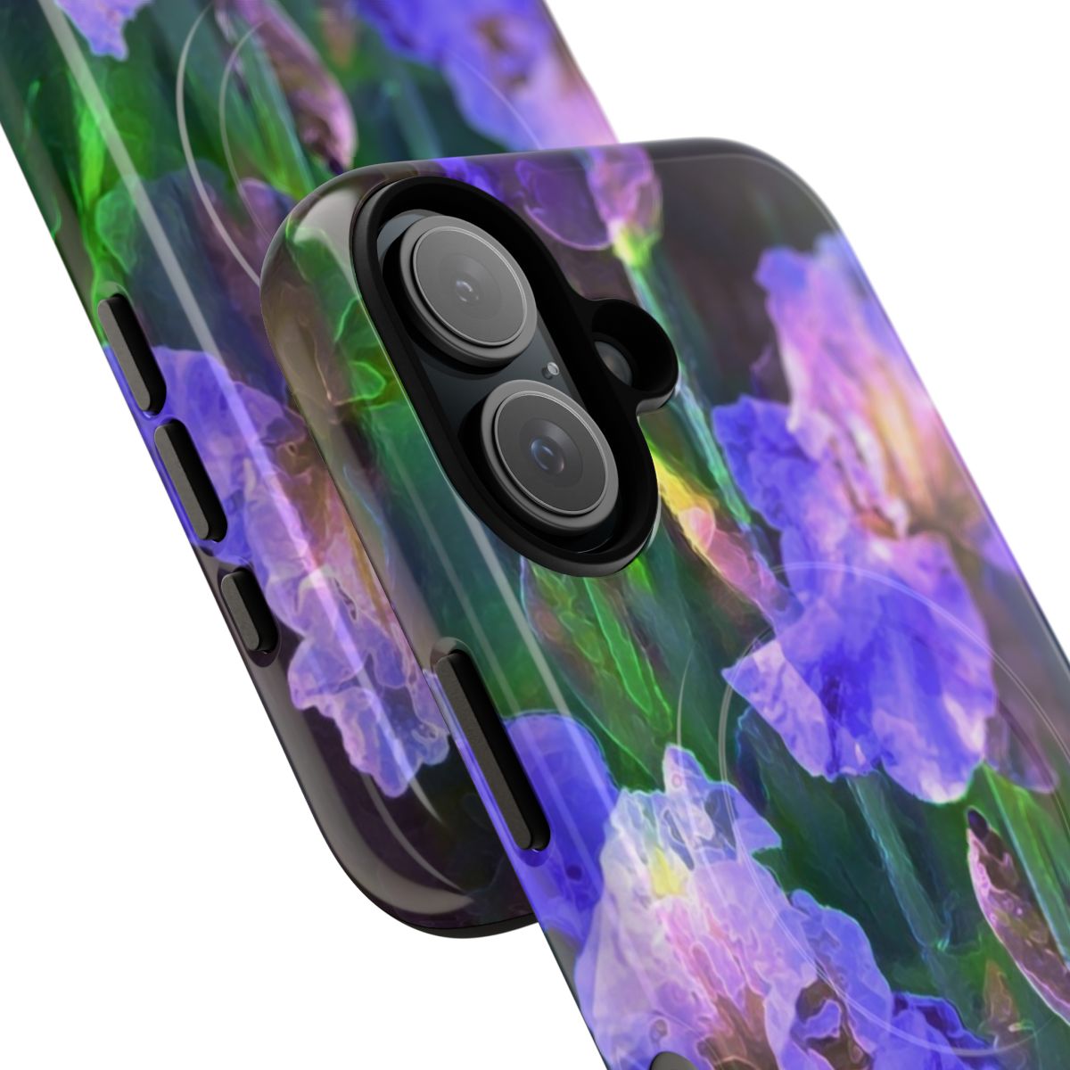 Colorful iris flower phone case design - Detail