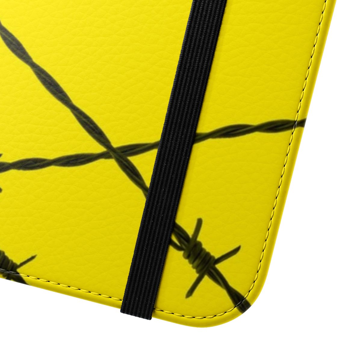 A sleek and durable flip cover phone case with a Post Malone-inspired design. - Close Up