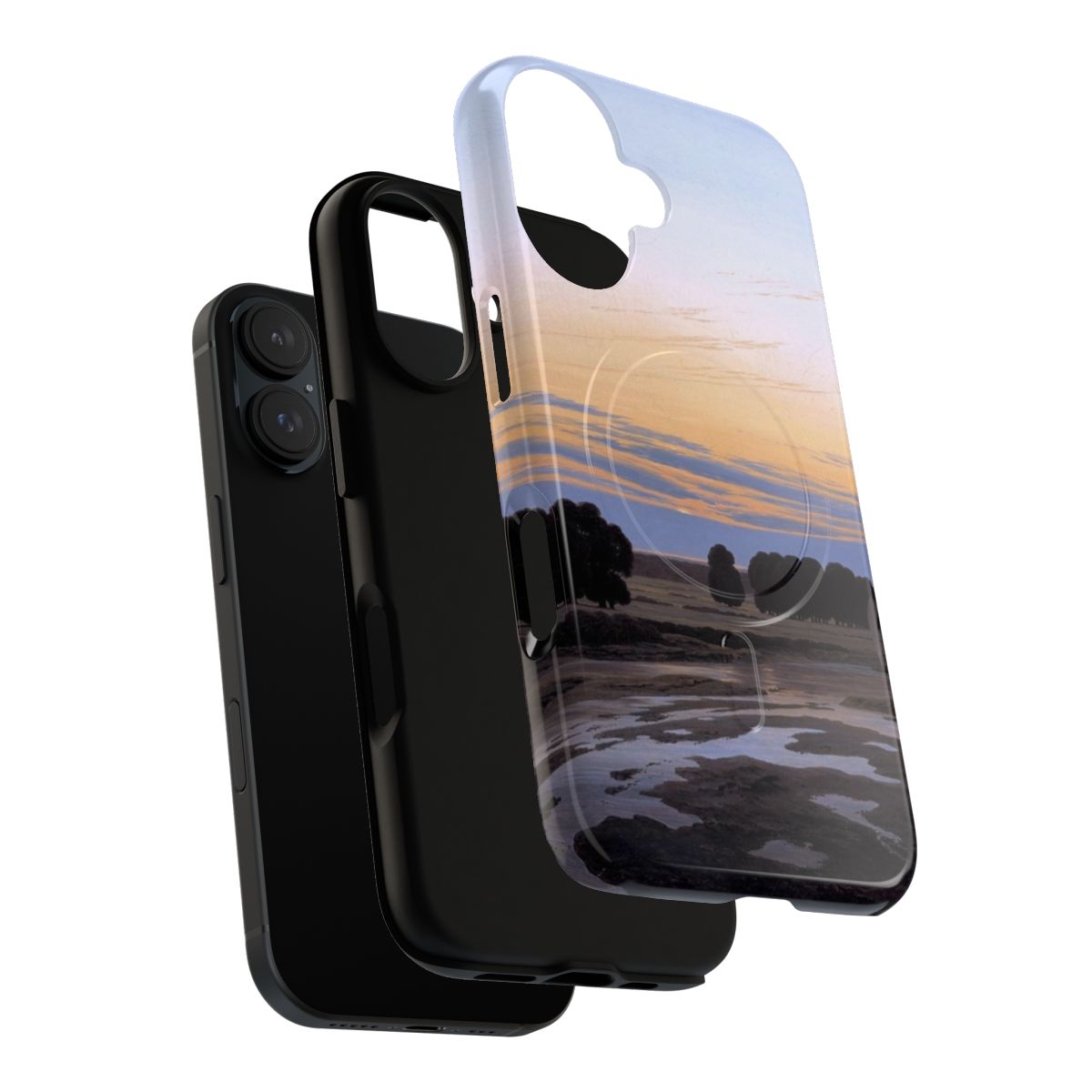 Caspar David Friedrich inspired romantic landscape phone case design - Layers