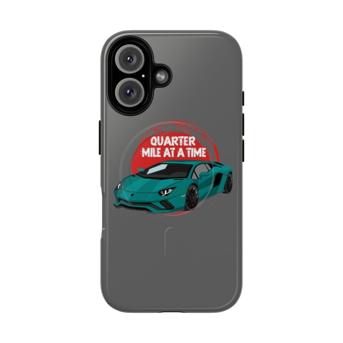 Stylish phone case featuring the silhouette of a high-performance sports car