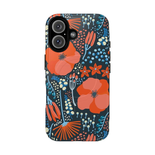 Colorful summer floral and berry pattern phone case