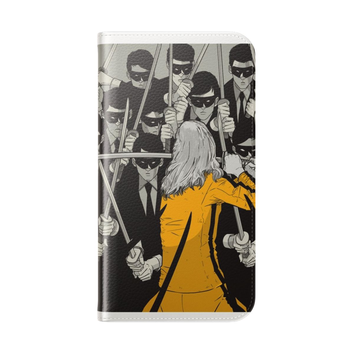 Flip phone case with vibrant Kill Bill inspired artwork - Folded Back