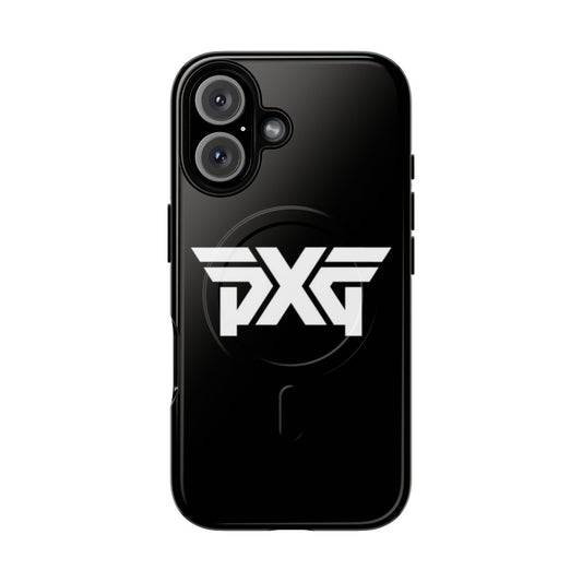 Magnetic tough phone case featuring golf equipment and American sports designs