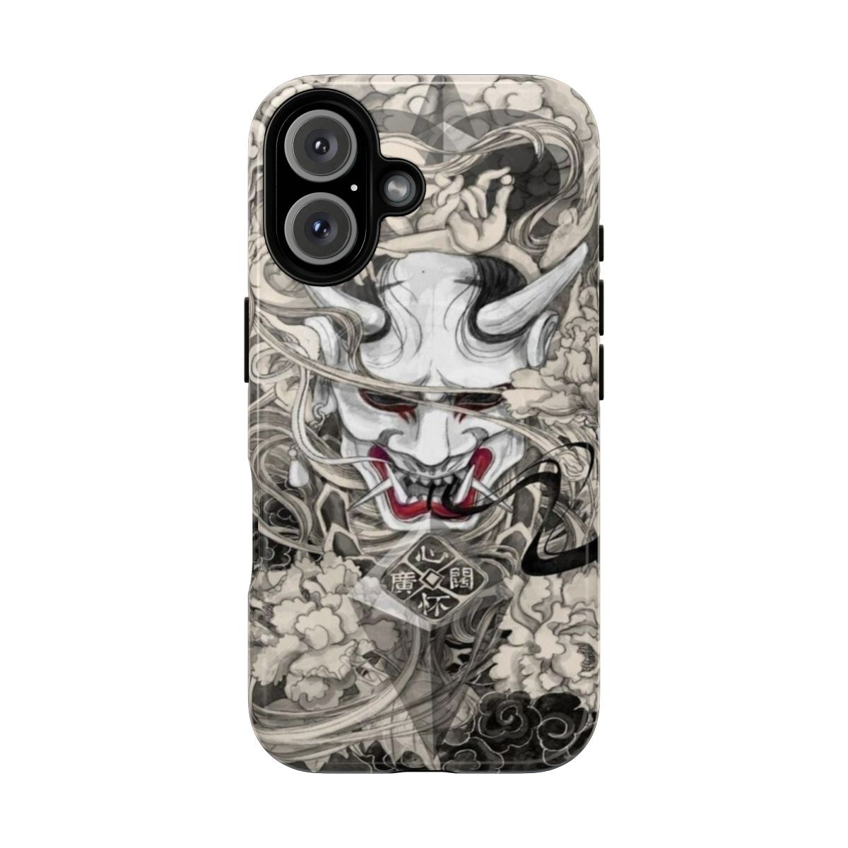 Stylish anime-inspired magnetic tough phone case with samurai, oni, and mecha designs