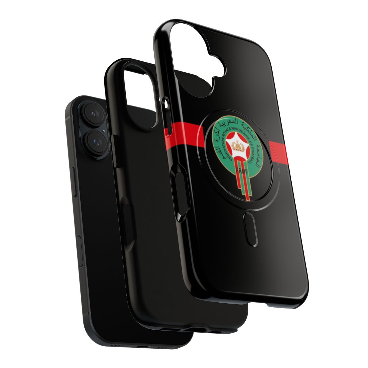 Morocco flag phone case with magnetic tough protection for World Cup 2022 - Layers