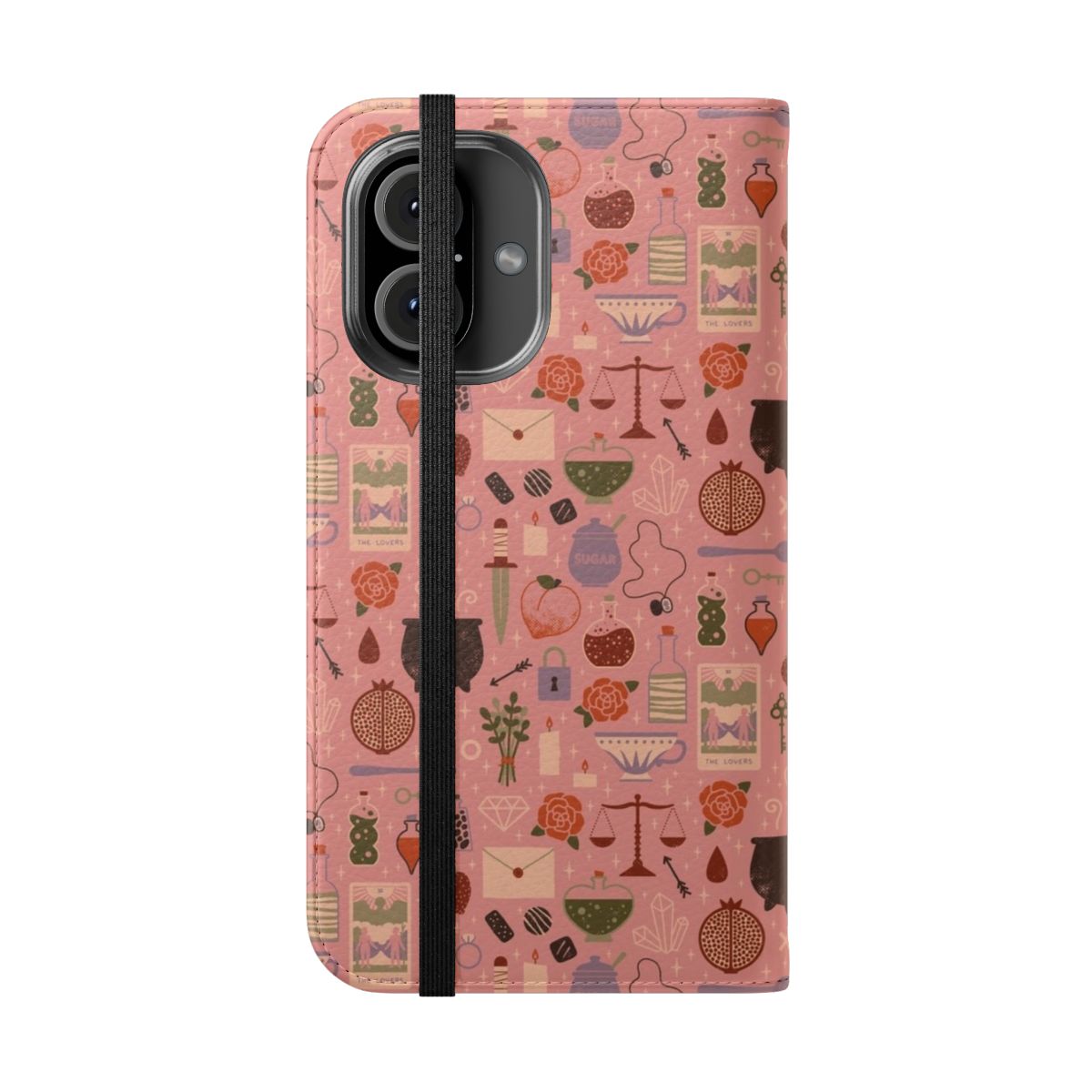 Magical Love Potion Themed Phone Flip Cover - Folded Front