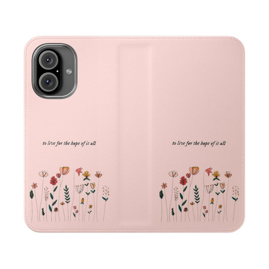 Stylish and protective flip cover phone case featuring Taylor Swift's 'Midnight' lyrics