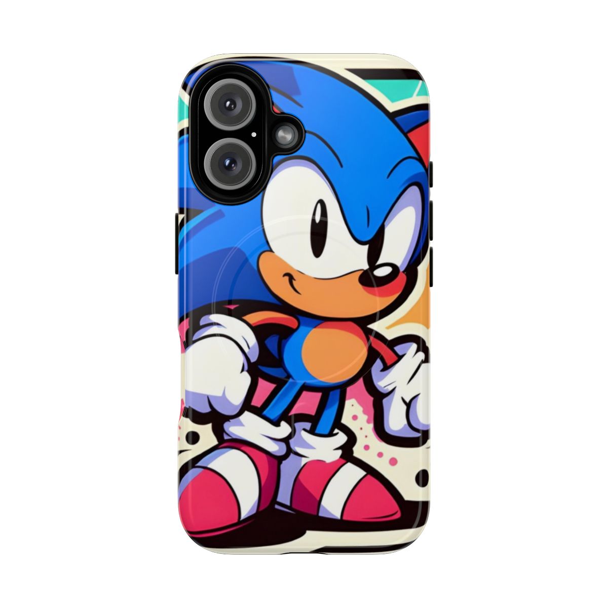 Magnetic tough phone case featuring Sonic the Hedgehog, the iconic video game character