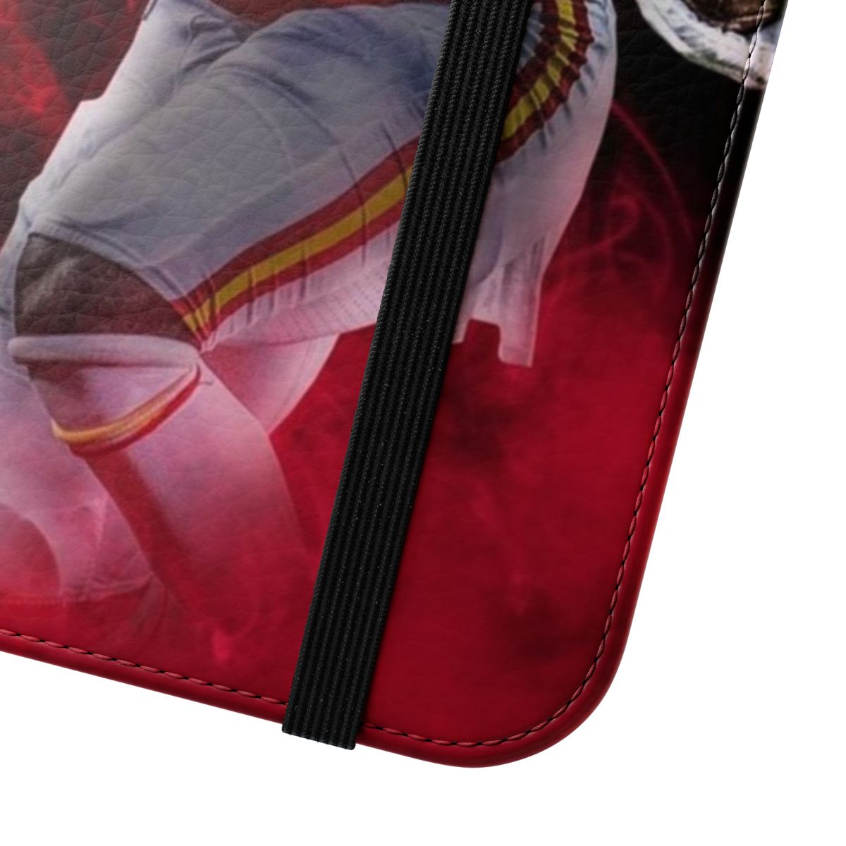 Sports art design featuring Tyreek Hill of the Kansas City Chiefs on a flip cover phone case - Close Up