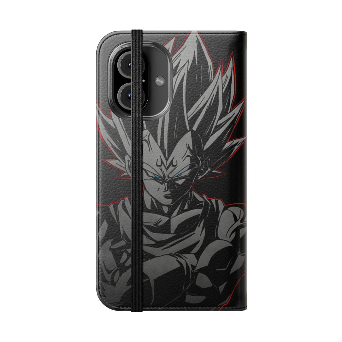 Dragon Ball inspired Majin Vegeta flip phone case - Folded Front