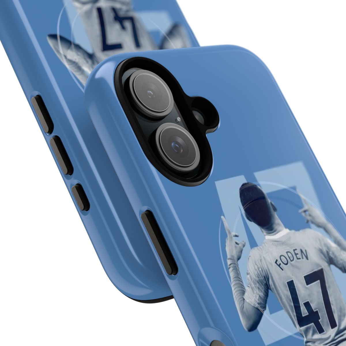 Sleek and durable phone case featuring Manchester City football club imagery and players - Detail