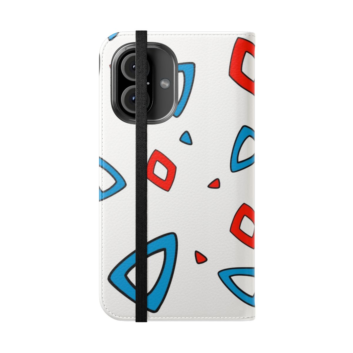 Togepi-inspired flip cover phone case with a whimsical design - Folded Front