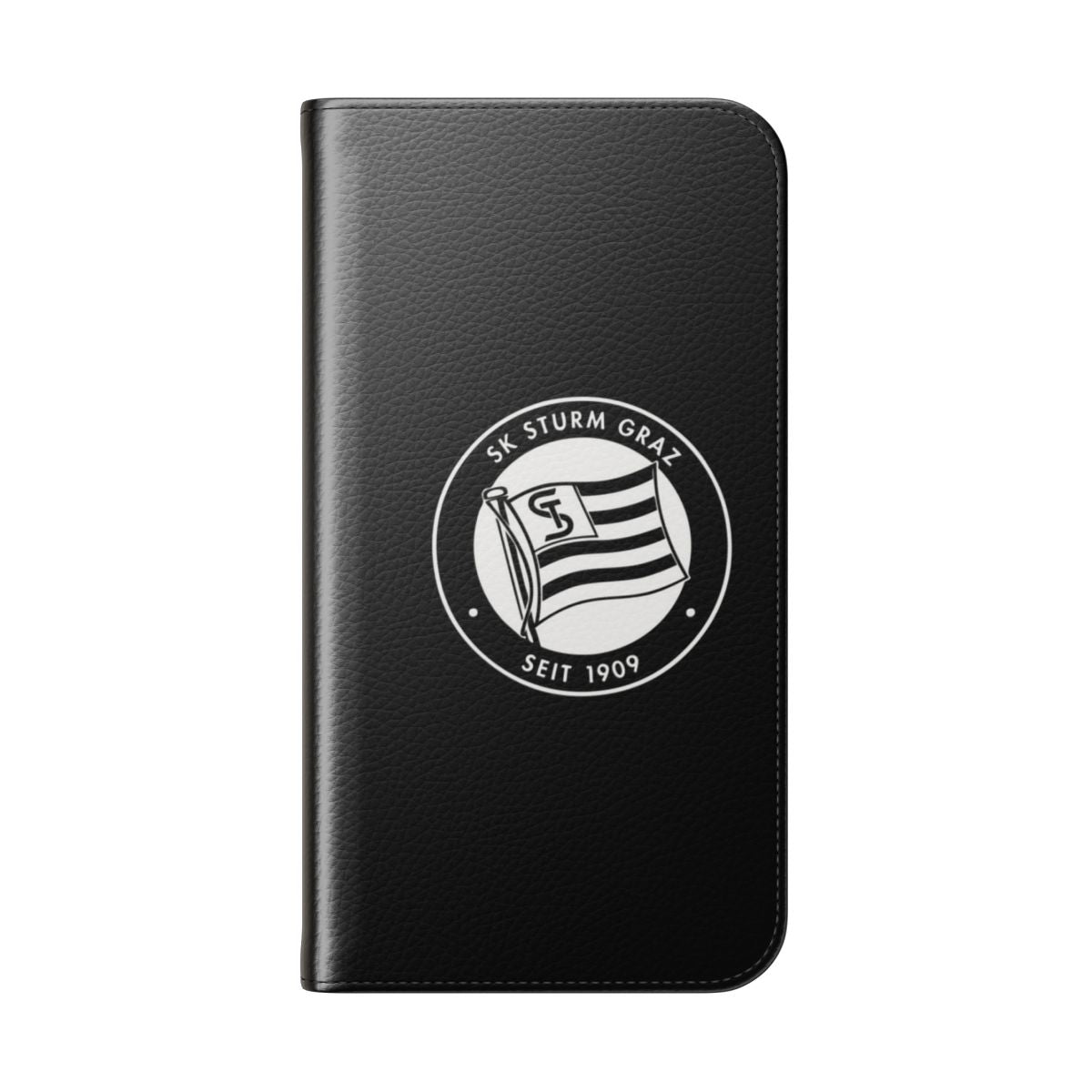 Sturm Graz Football Club Phone Case featuring the team's colors and crest - Folded Back