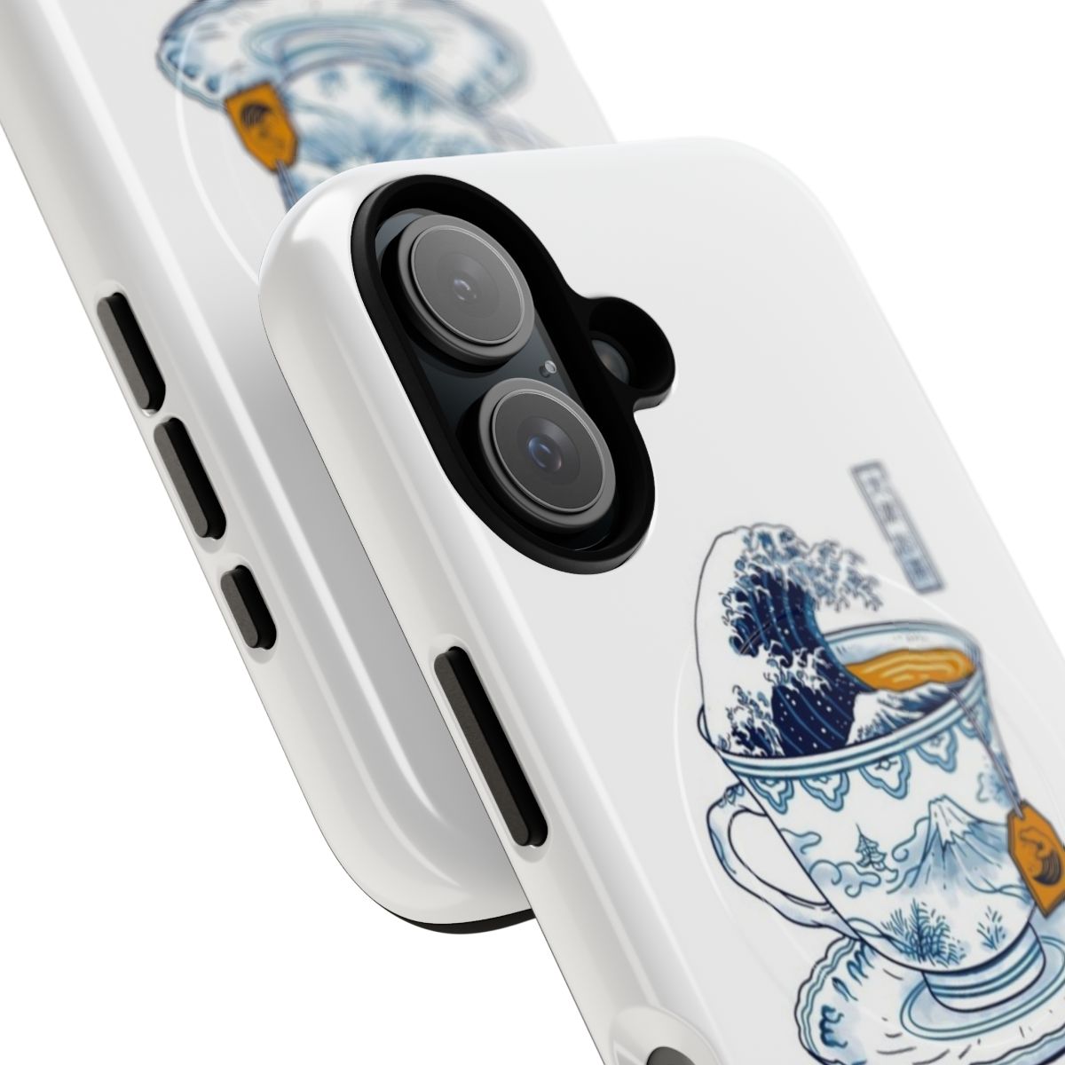 Magnetic tough phone case featuring the iconic The Great Wave off Kanagawa design - Detail