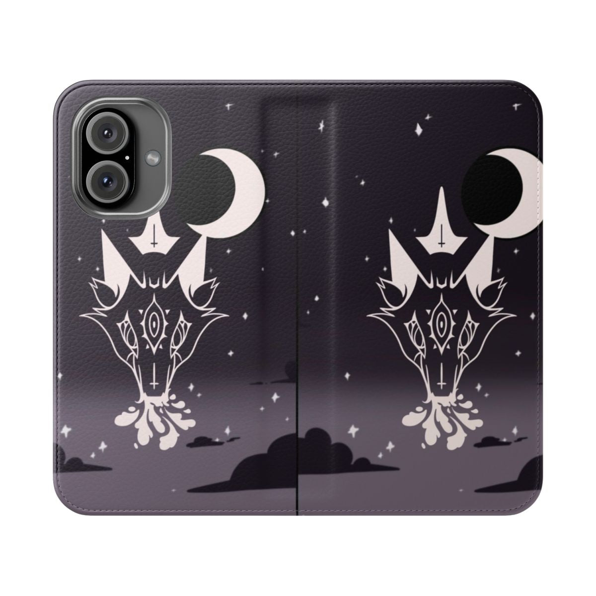 Loona-inspired wolf-themed phone case with a gothic, stylish design