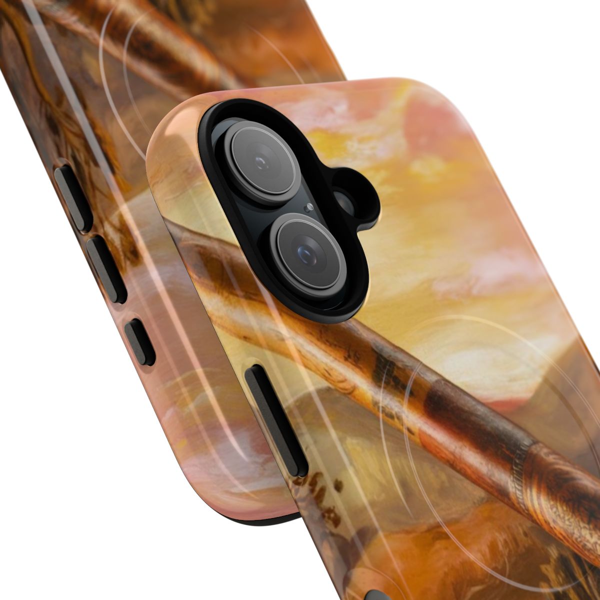 Vibrant phone case with didgeridoo and Australian animal graphics - Detail