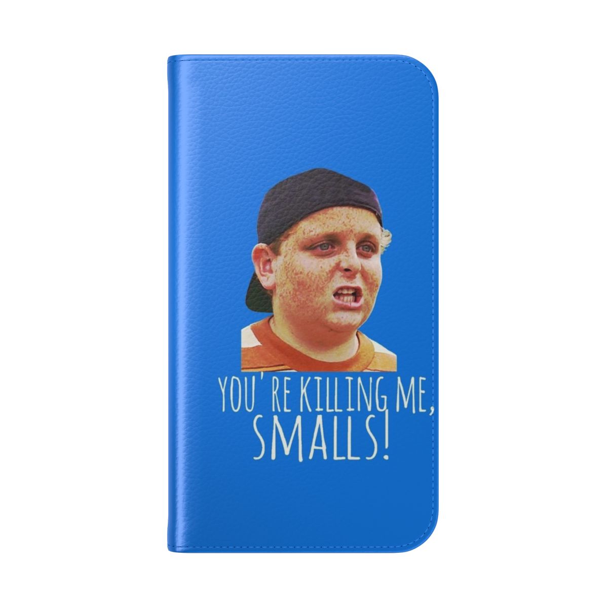 Vintage-style flip cover phone case featuring "The Sandlot" movie graphics - Folded Back