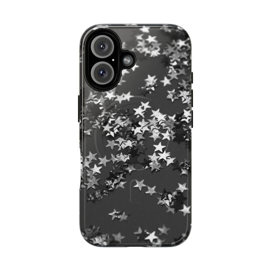 Premium phone case featuring a glittery night sky abstract art design