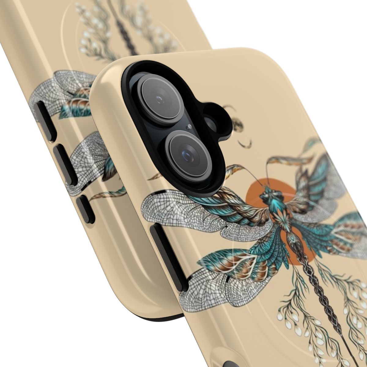 Dragonfly tattoo design phone case with winged nature artwork - Detail