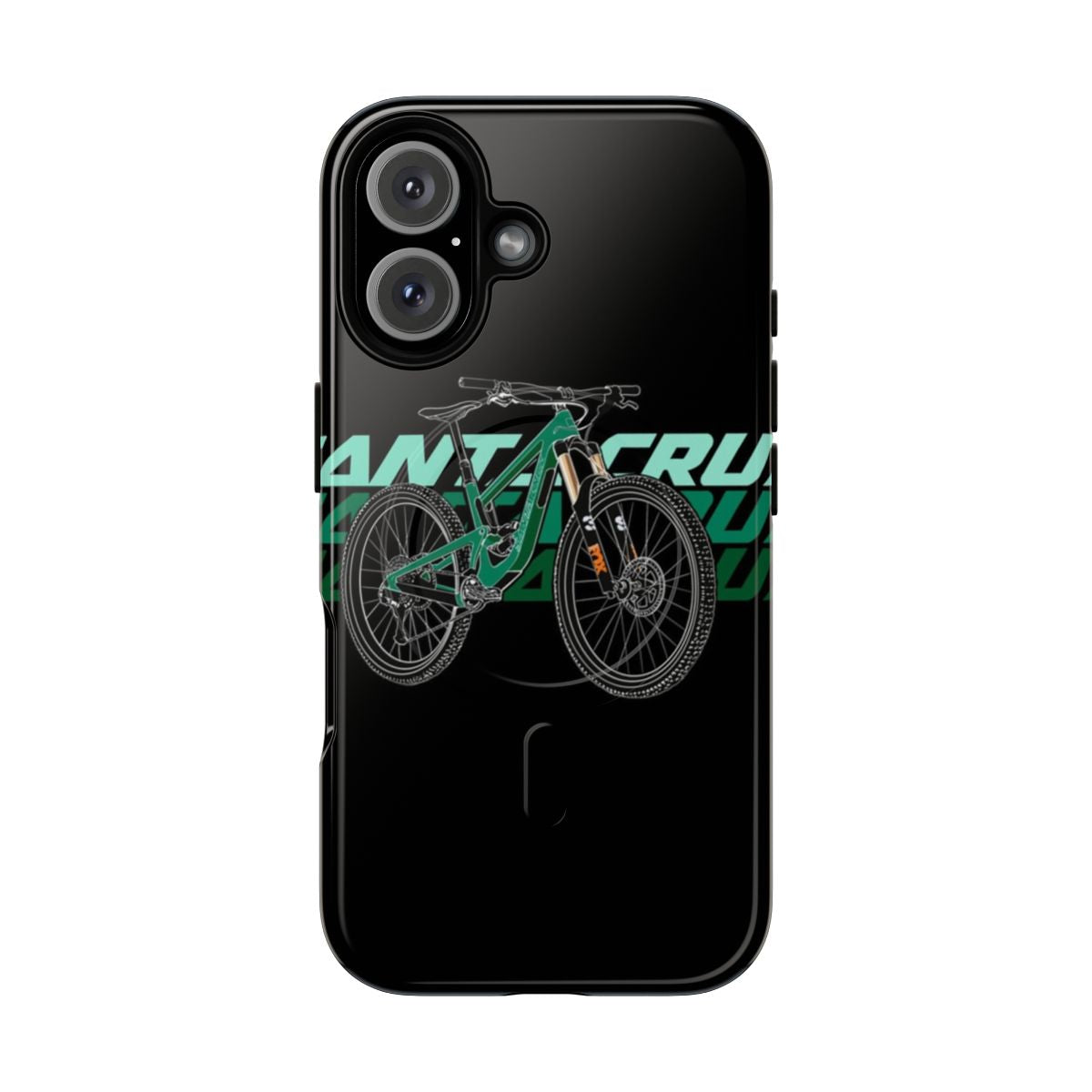 Green magnetic phone cases for mountain biking and cycling enthusiasts