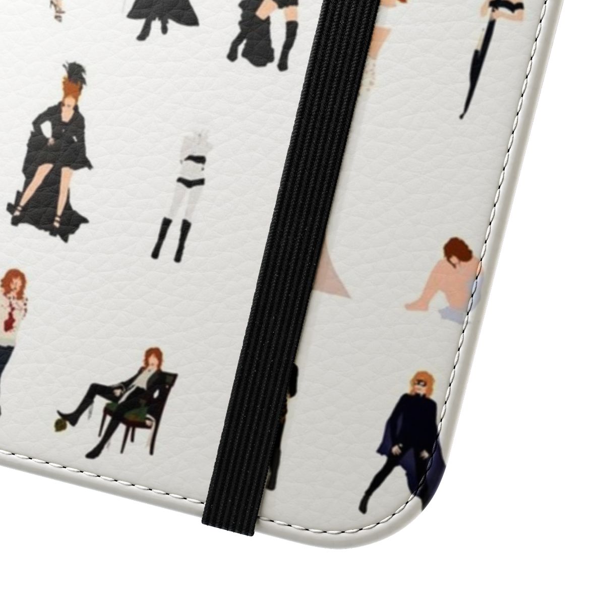 Mylene Farmer inspired flip cover phone case featuring MaxFrackowiak's artwork - Close Up