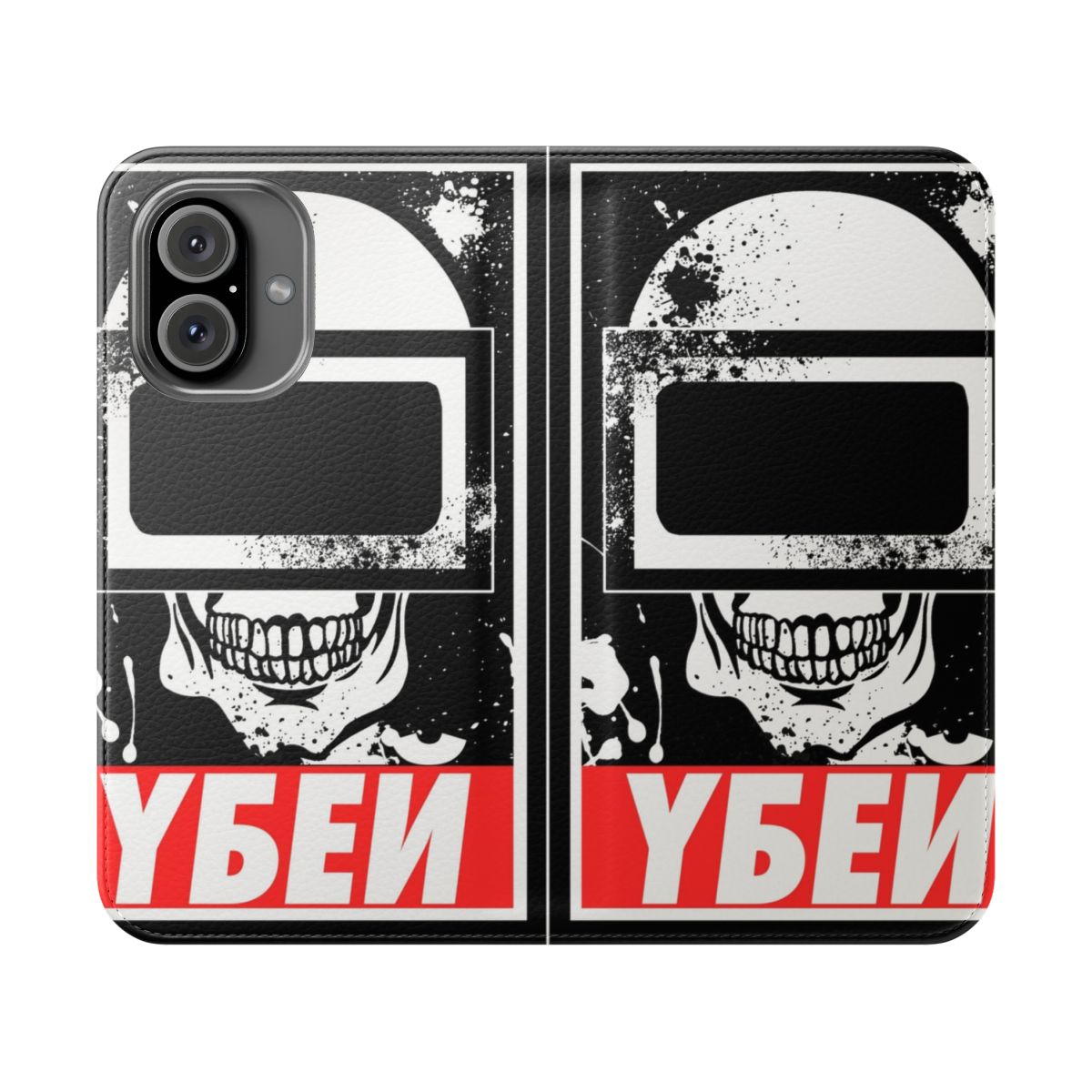 Escape from Tarkov-inspired Tagilla helmet mask design on a phone case