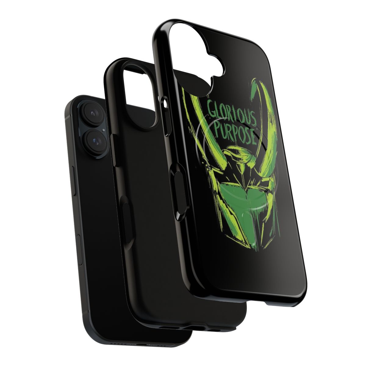 Loki-inspired phone case with magnetic closure and tough design - Layers