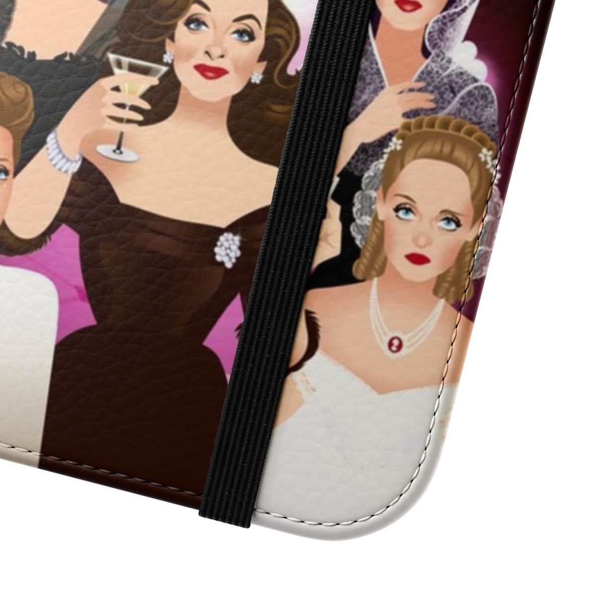 Bette Davis Flip Cover Phone Case featuring the iconic actress - Close Up