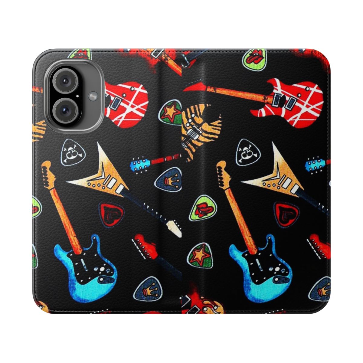 Colorful electric guitar pattern phone case cover