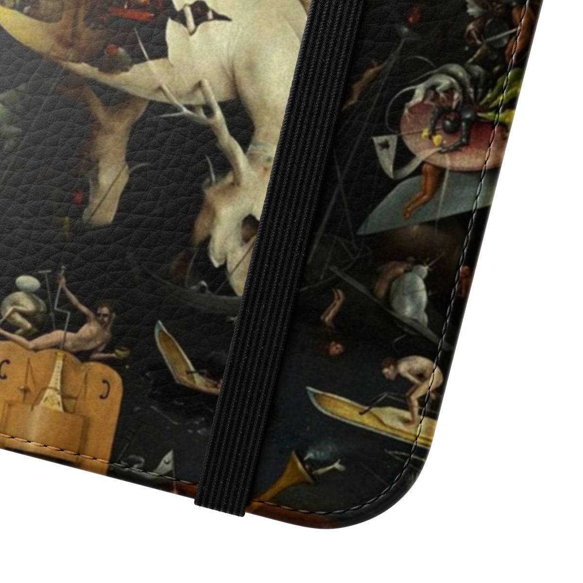 Surreal phone case featuring 'Hell' by Hieronymus Bosch - Close Up