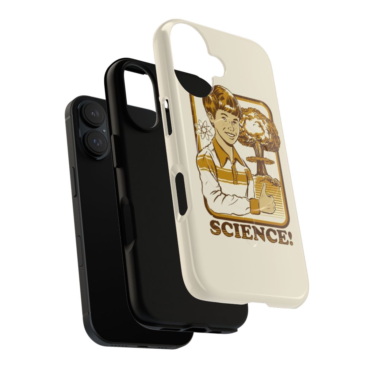 Magnetic phone case with science and nuclear explosion design - Layers