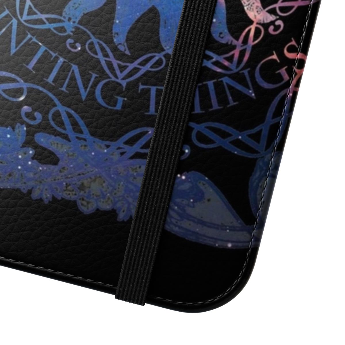 Supernatural-themed phone case with pentagram and anti-possession ward design - Close Up