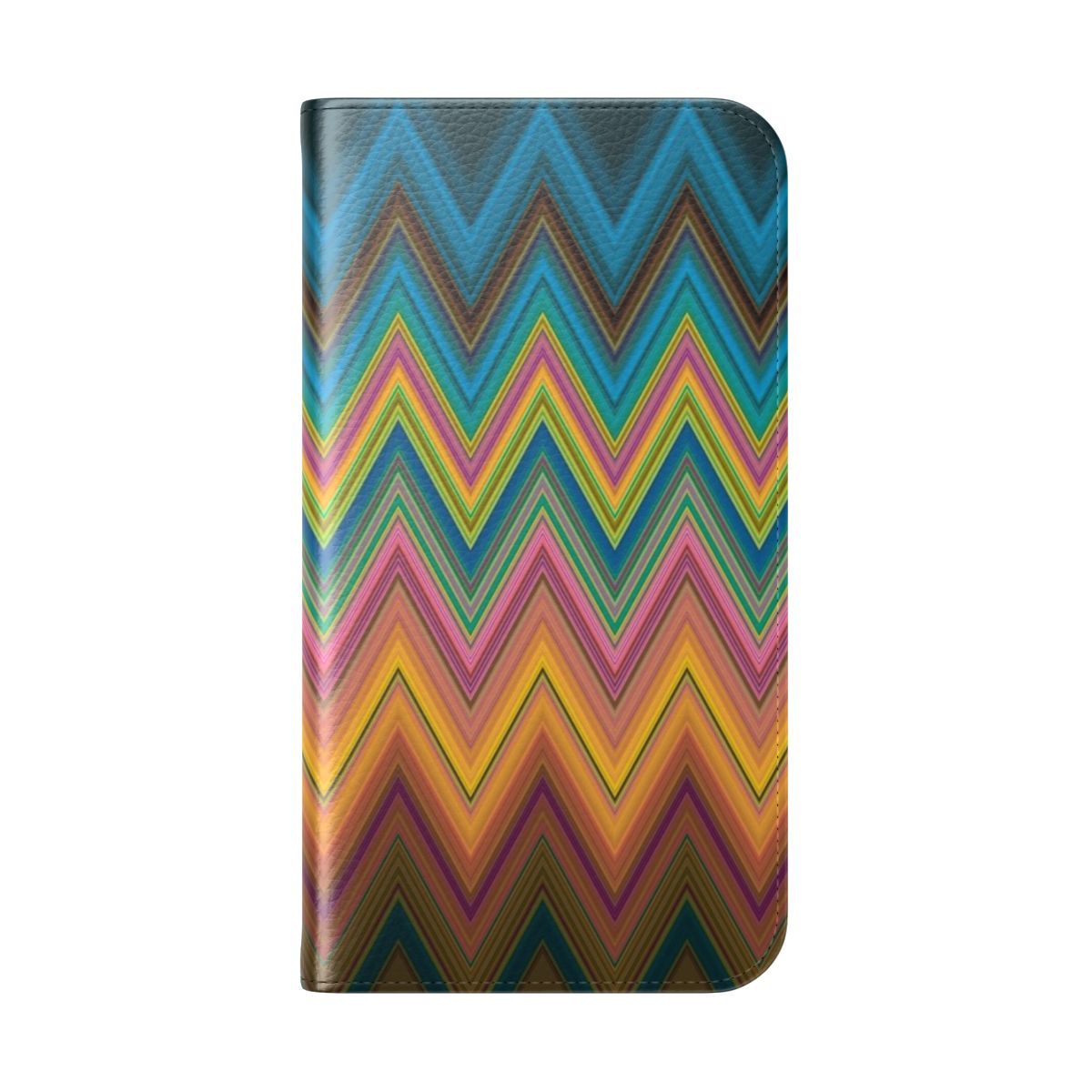 Chevron-patterned phone case with a classic and trendy design - Folded Back