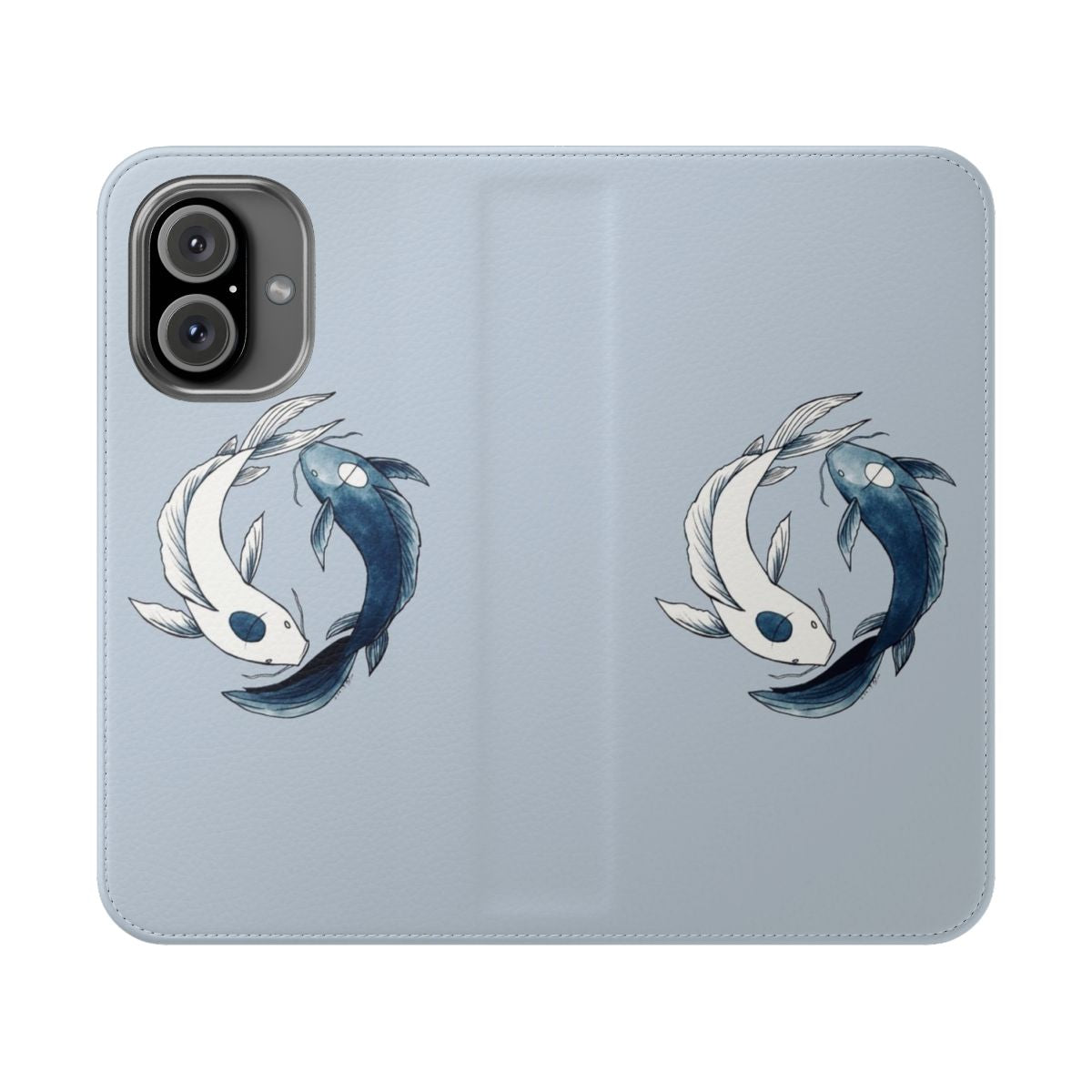 Yin Yang Koi Fish Inspired Phone Case with Traditional Art Design