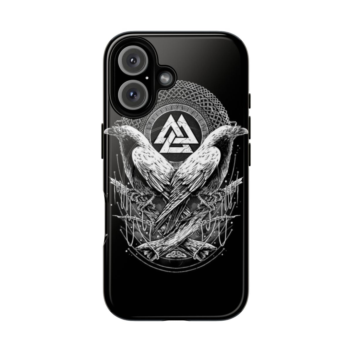 Raven Valknut Viking Norse Mythology Odin Magnetic Tough Phone Case