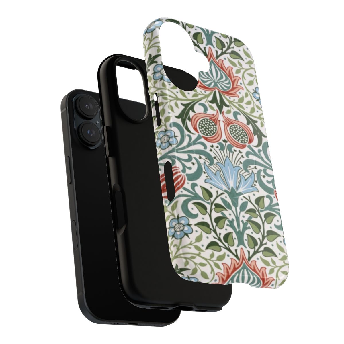 Floral retro design magnetic tough phone cases featuring William Morris artwork - Layers