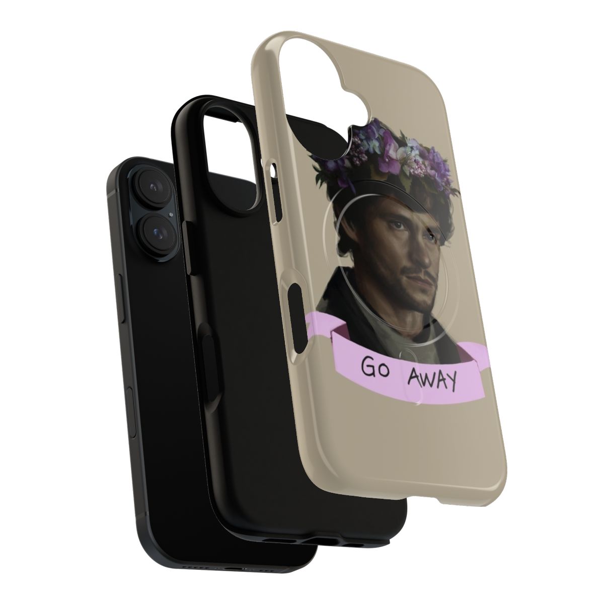 Hannibal-inspired magnetic tough phone case with flower crown design - Layers