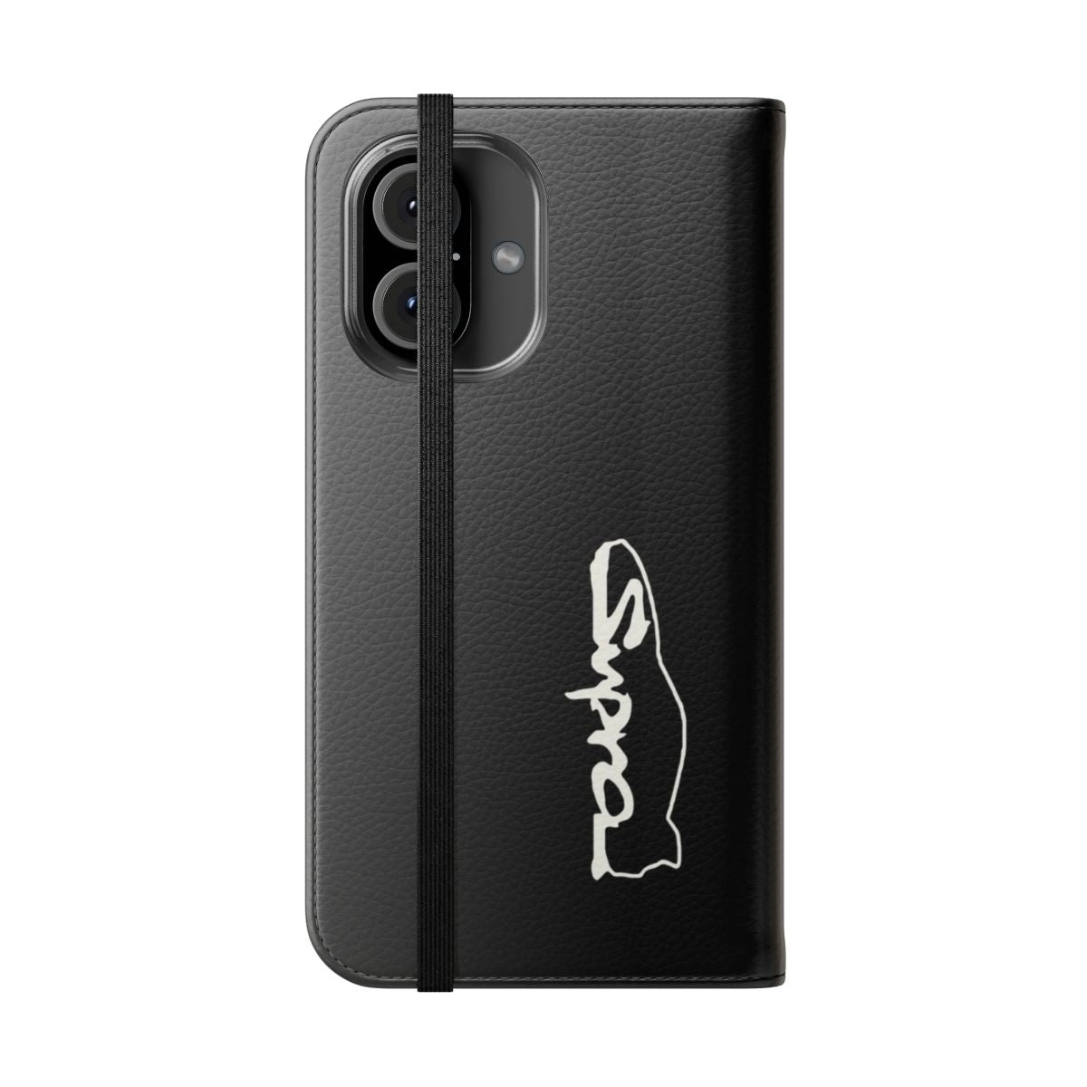 Toyota Supra-inspired flip phone case with a sleek and stylish design - Folded Front