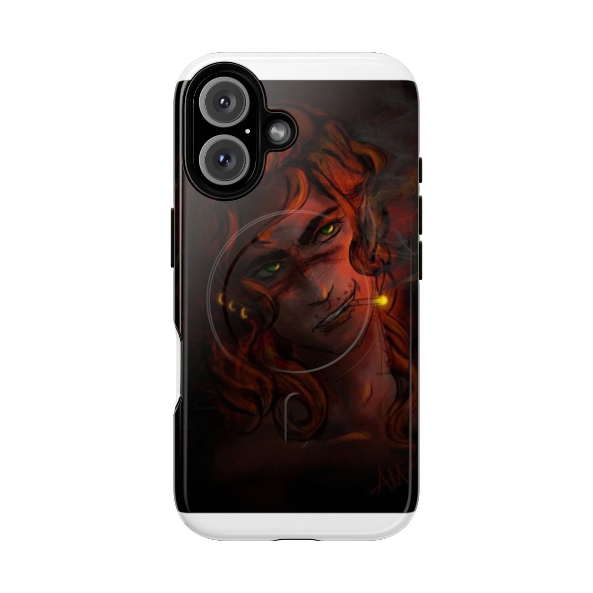 Loki-inspired magnetic tough phone case with Norse mythology design