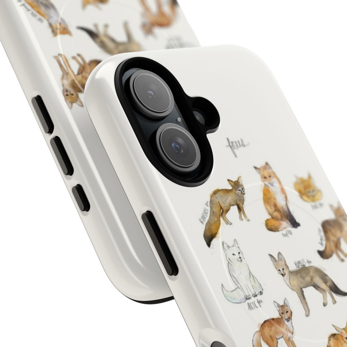 Magnetic tough phone case featuring a fox design for nature enthusiasts - Detail